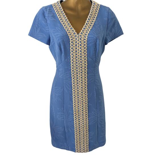 NWT Lilly Pulitzer $228  ARIE STRETCH SHIFT Palm Paradise Bennet Blue Dress - Picture 3 of 7